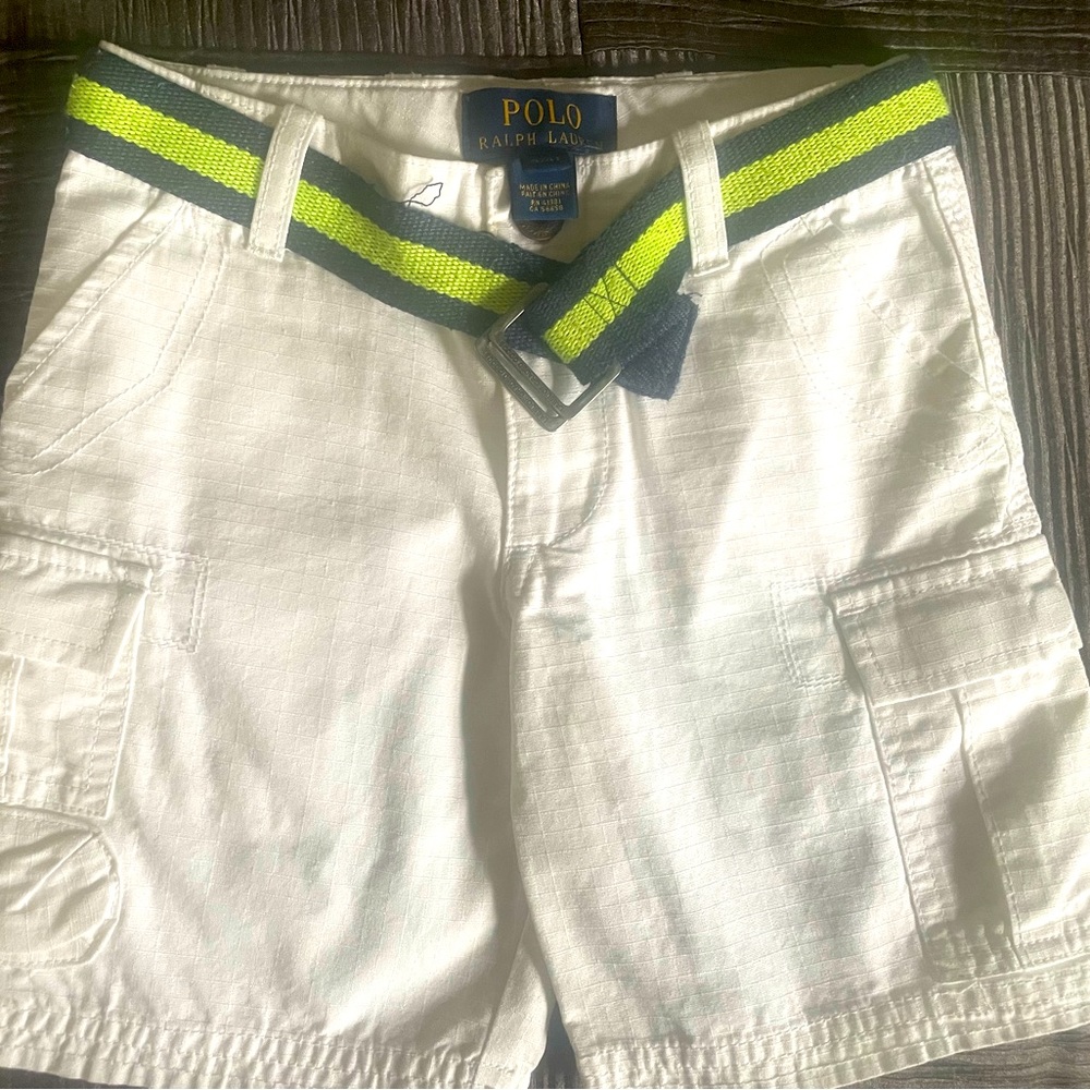 White polo shorts